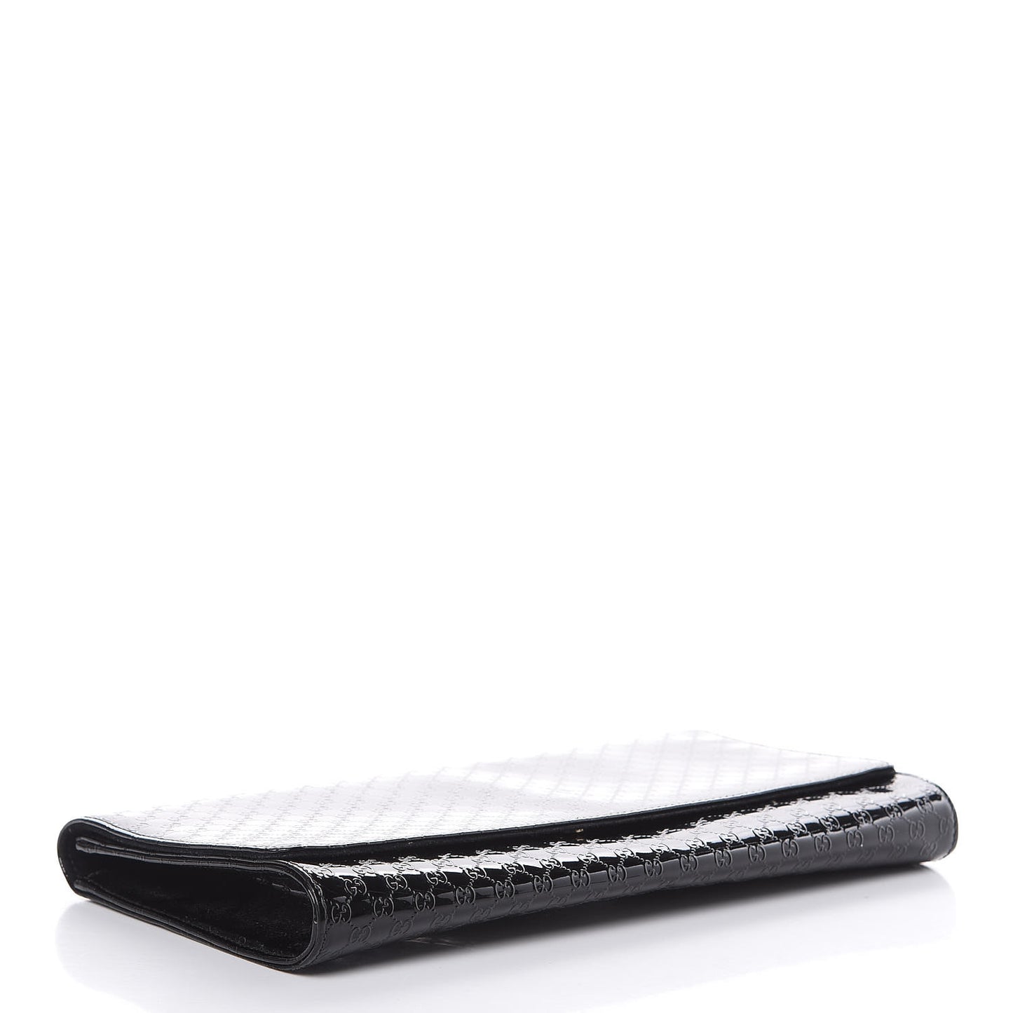 Patent Microguccissima Medium Broadway Clutch Black
