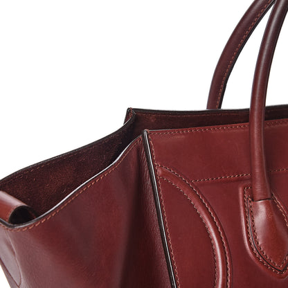 Celine Natural Calfskin Medium Phantom Luggage Burgundy 17 of 21