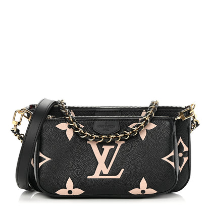 Louis Vuitton Empreinte Monogram Giant Multi Pochette Accessories Black Beige 1 of 10