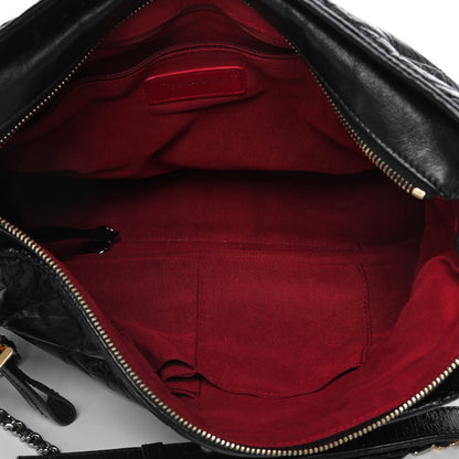 Chanel Aged Calfskin Quilted Large Gabrielle Hobo Black 5 of 13