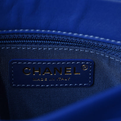 Chanel Calfskin Stitched Flap Dark Blue 6 of 10