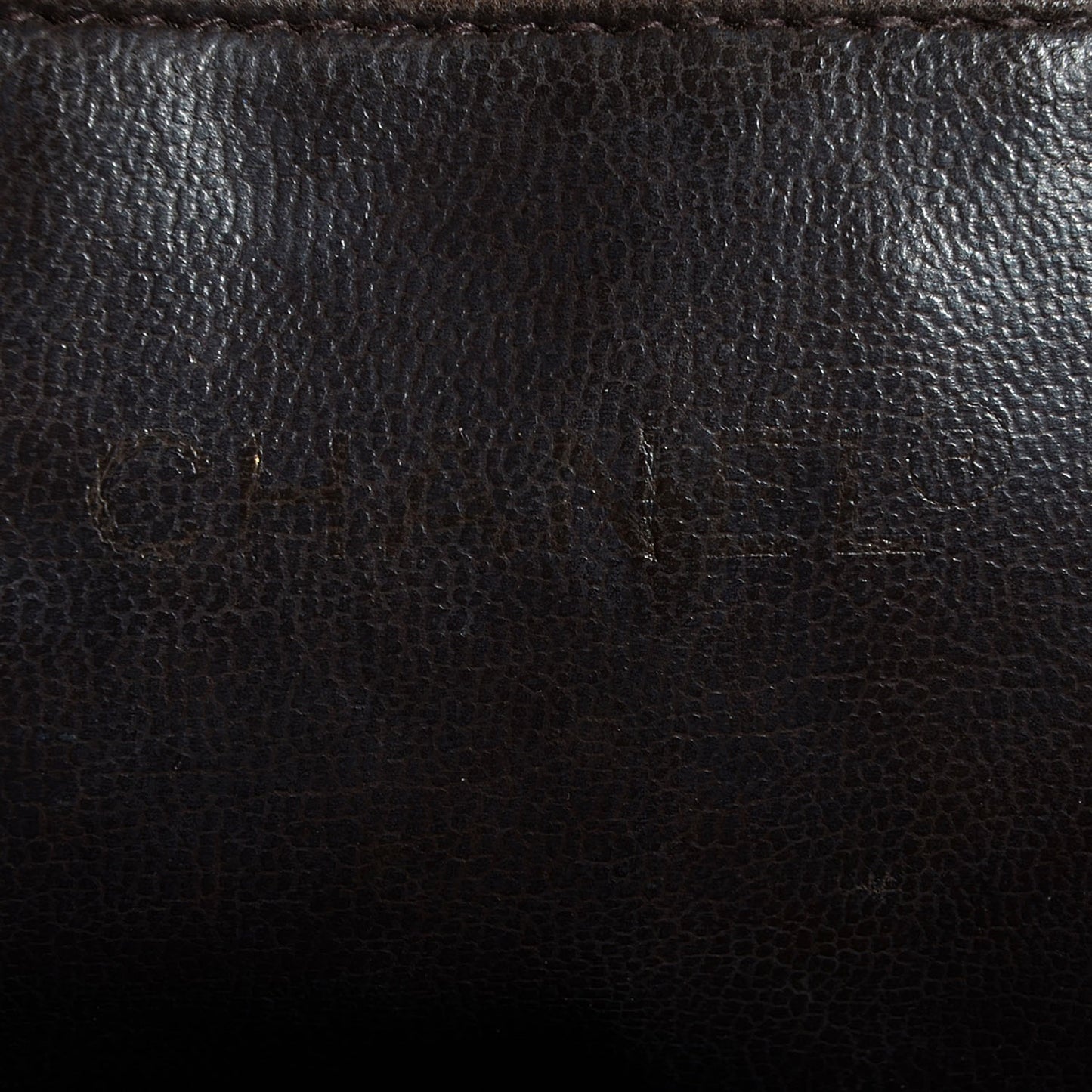 Caviar Flap Shoulder Bag Dark Brown