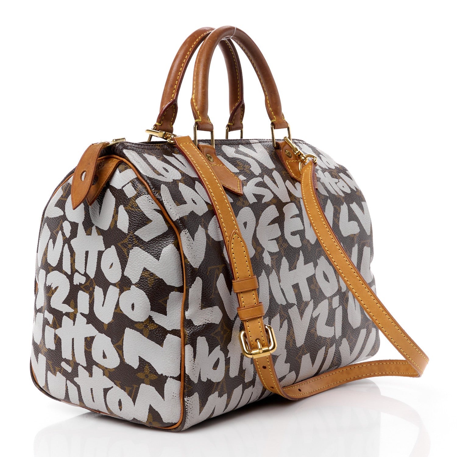 Louis Vuitton Monogram Graffiti Speedy 30 Silver 3 of 18