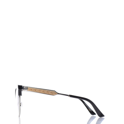 Gucci Acetate Damascato Cat Eye Sunglasses GG0055S Black Gold 3 of 6