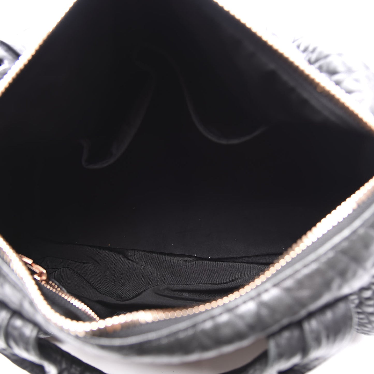Pebbled Lambskin Rocco Black Rose Gold Hardware