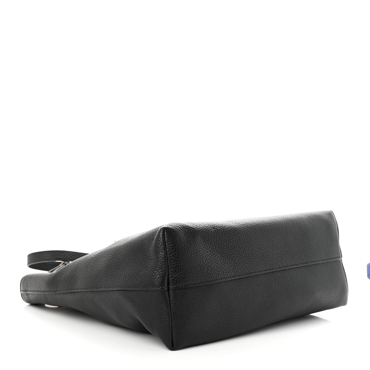 Vitello Daino Shopping Tote Black