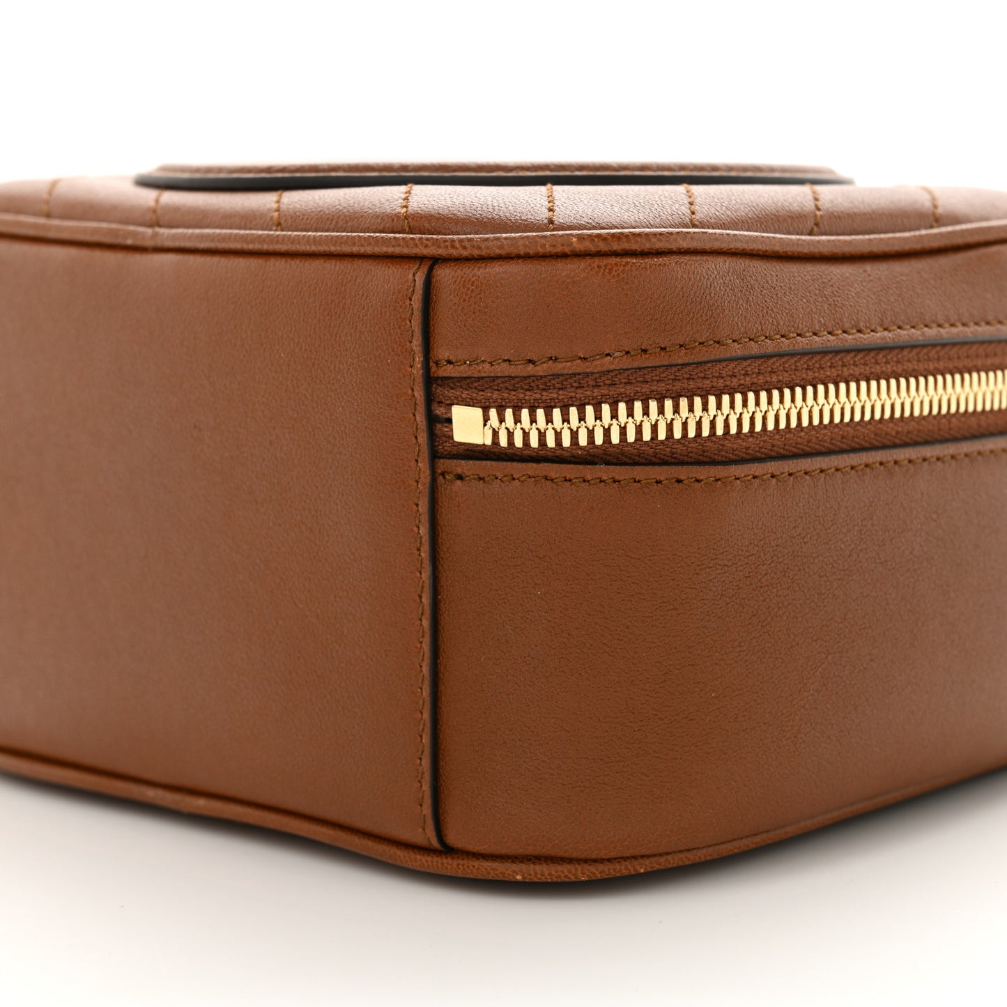 Sakai Be Green Calfskin Diagonal Stitched Blondie Top Handle Bag Cuir