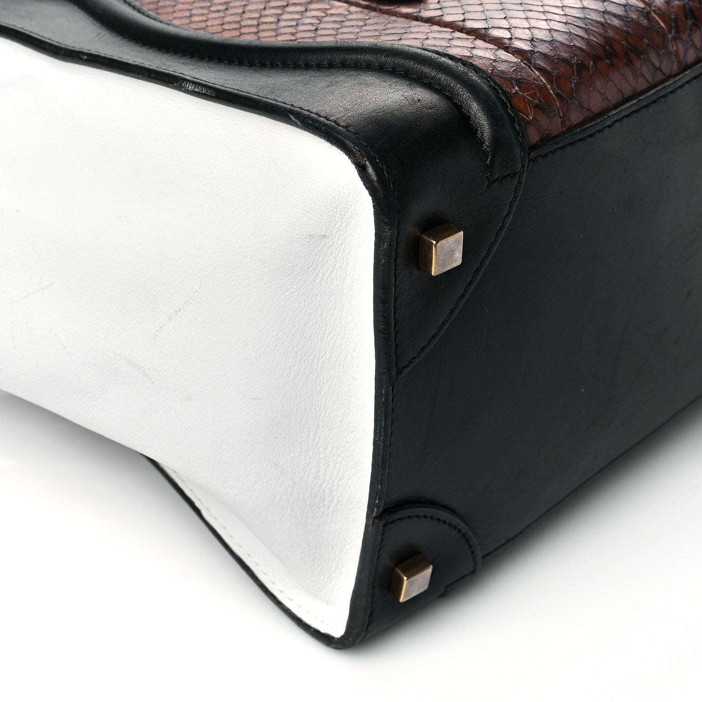 Python Smooth Calfskin Mini Luggage Brown