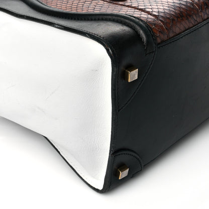 Celine Python Smooth Calfskin Mini Luggage Brown 7 of 16