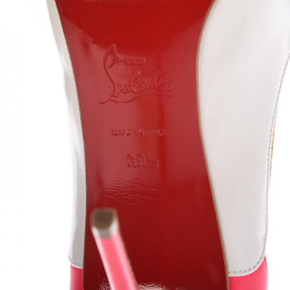 Christian Louboutin Glitter Patent Fluo Tucsick 100 Pumps 39.5 White Gold 6 of 9