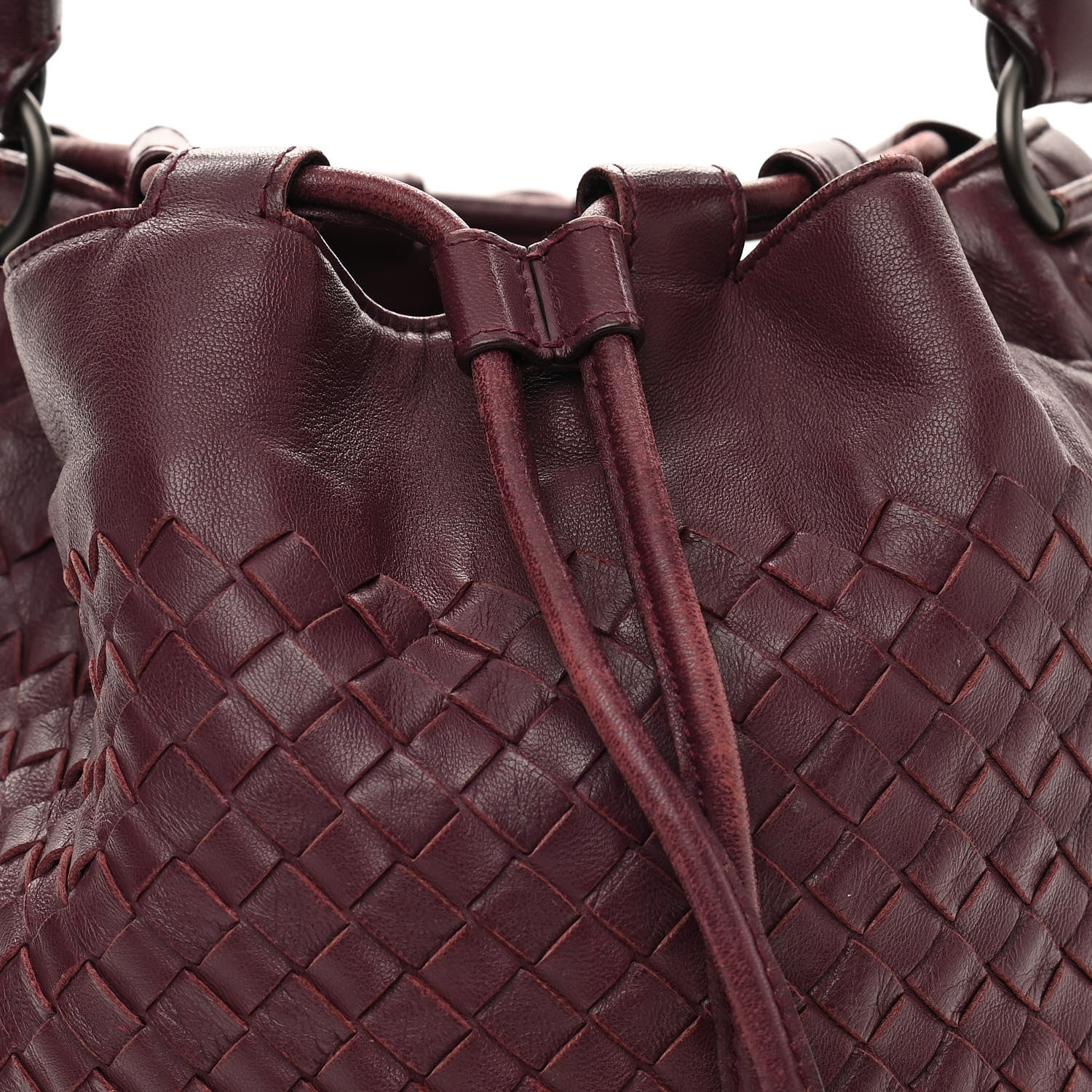 Bottega Veneta Nappa Intrecciato Drawstring Bucket Bag Opera 8 of 12