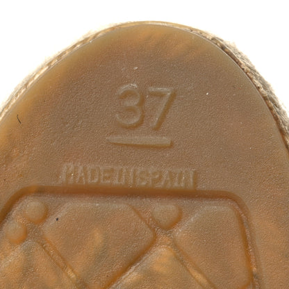 Chanel Raffia Fabric CC Espadrilles 37 Beige Black 7 of 9