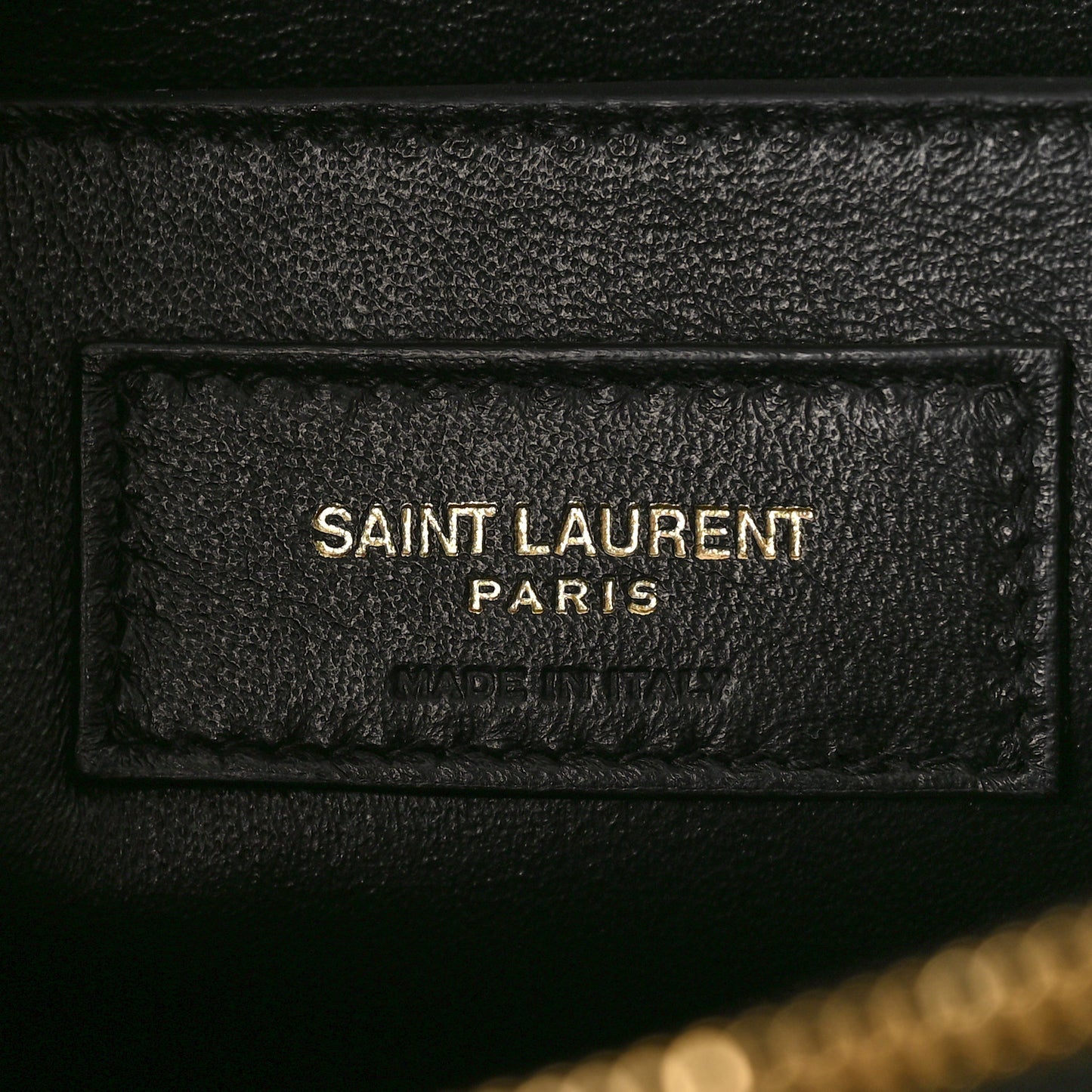 Calfskin Matelasse Victoire Chain Wallet Black