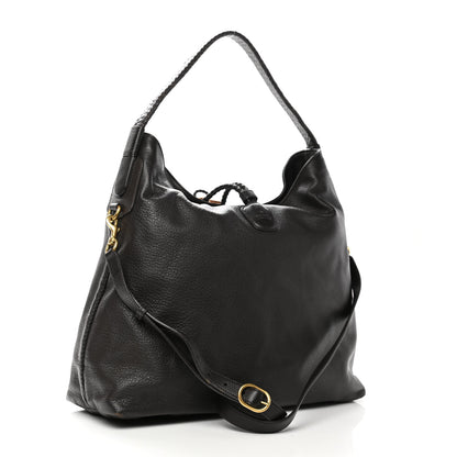 Gucci Deerskin Large Hip Bamboo Hobo Dark Cocoa 3 of 10
