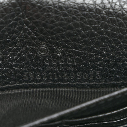 Gucci Pebbled Calfskin Soho Wallet On Chain Black 5 of 8
