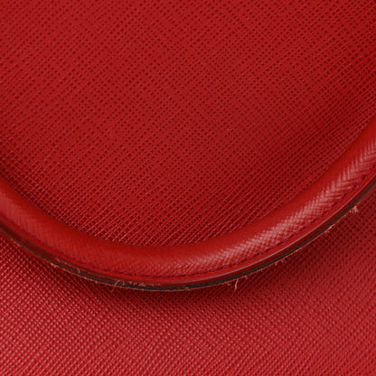 Prada Saffiano Lux Medium Tote Fuoco 17 of 19