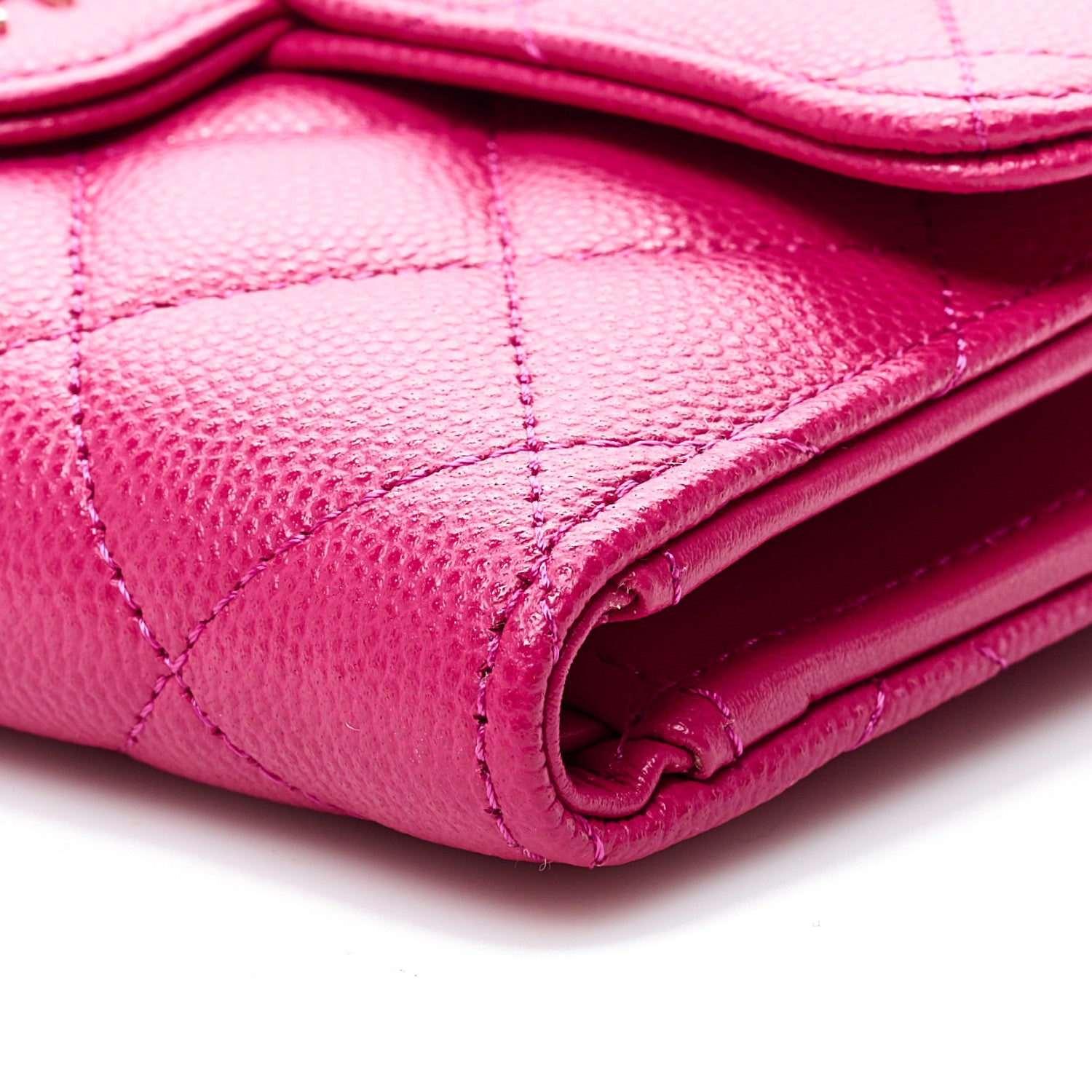 Chanel Caviar Quilted Medium Flap Wallet Fuchsia 12 of 12