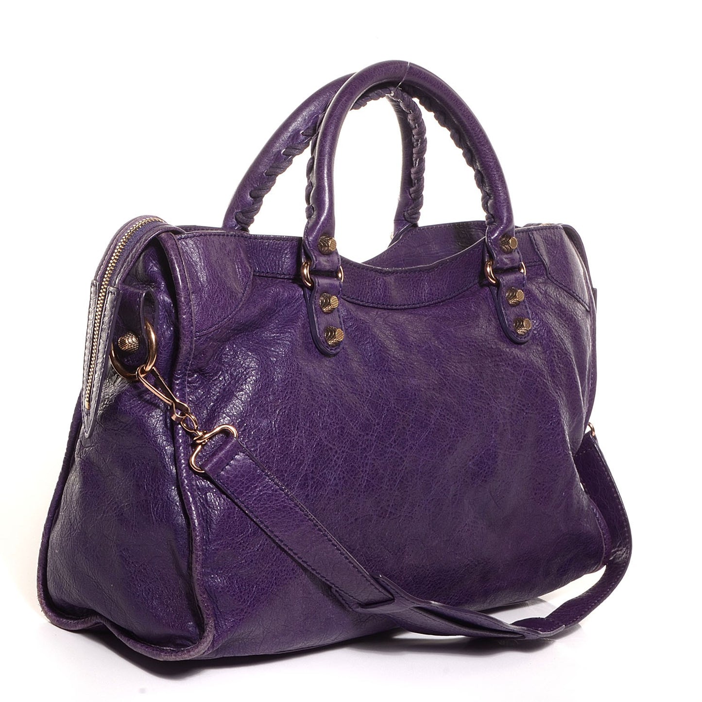 Agneau Giant 12 Rose Gold Hardware City Dark Violet