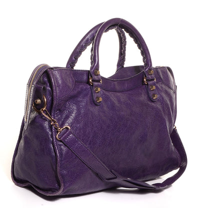 Balenciaga Agneau Giant 12 Rose Gold Hardware City Dark Violet 6 of 12