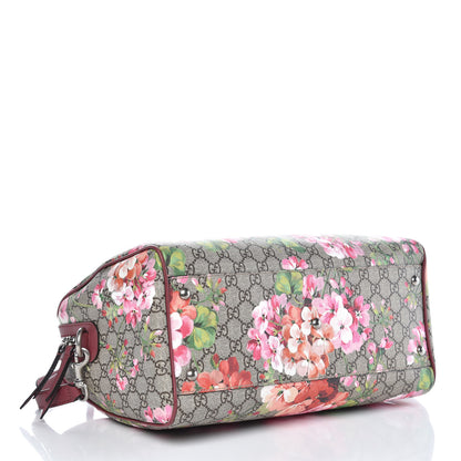 Gucci GG Supreme Monogram Blooms Medium Boston Beige Multicolor Dry Rose 3 of 7