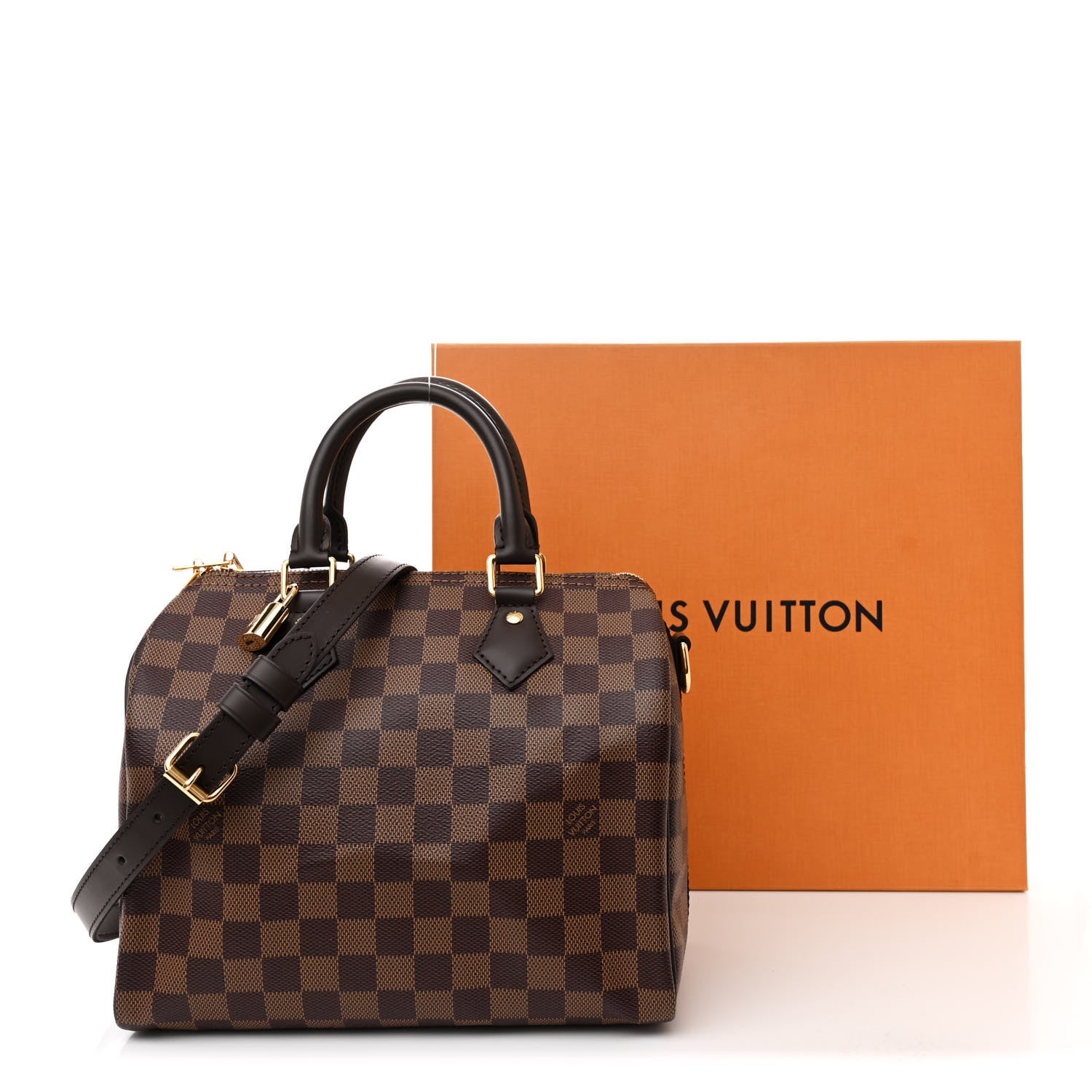 Louis Vuitton Damier Ebene Speedy Bandouliere 25 10 of 10