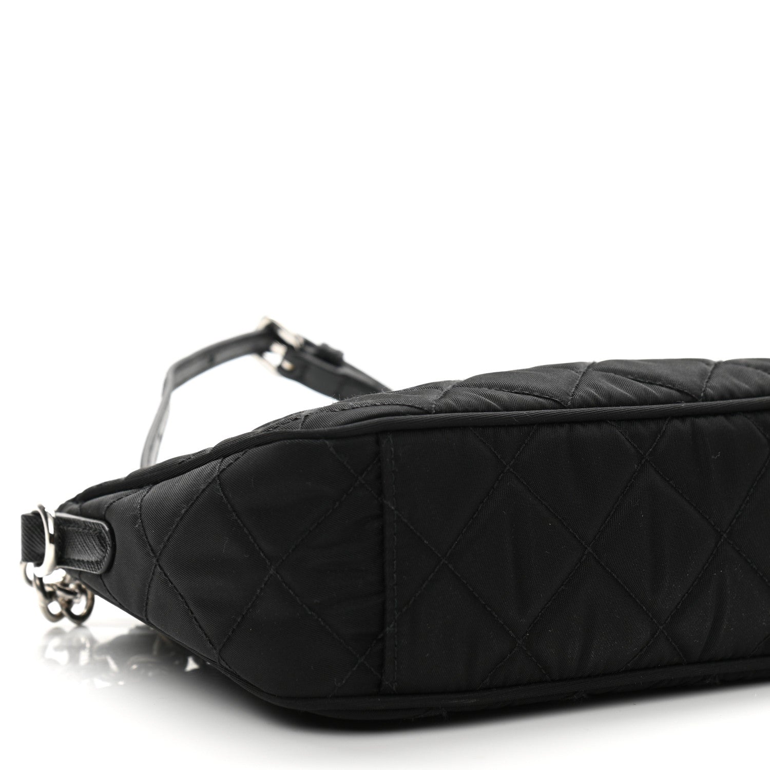 Prada Nylon Tessuto Impuntu Quilted Crossbody Bag Black 9 of 10
