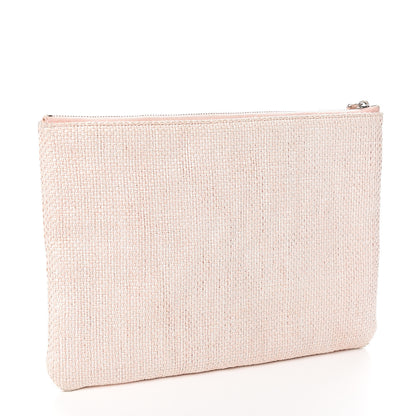 Chanel Canvas Medium Deauville Cosmetic Pouch Pink 3 of 10