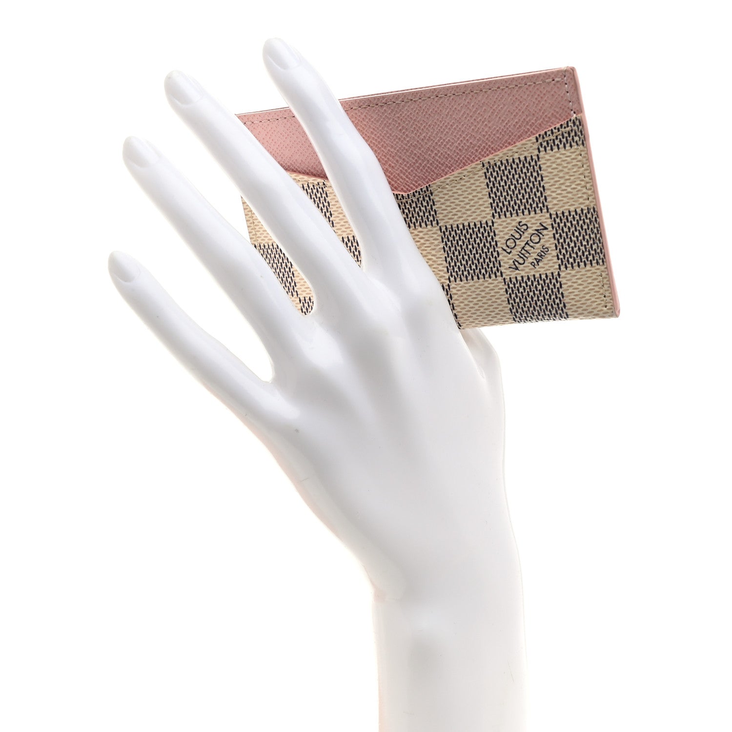 Louis Vuitton Damier Azur Daily Card Holder Rose Ballerine 2 of 8