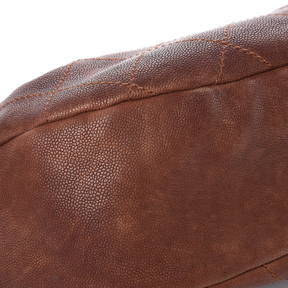 Chanel Distressed Caviar Outdoor Ligne Hobo Brown 16 of 18