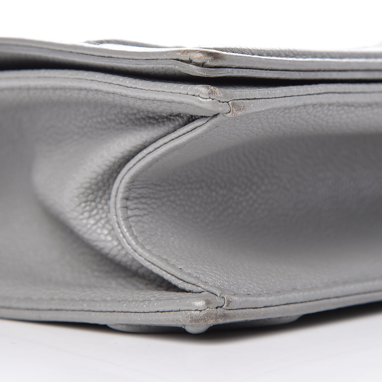 Christian Dior Grained Calfskin Medium Diorama Flap Bag Gris 9 of 10