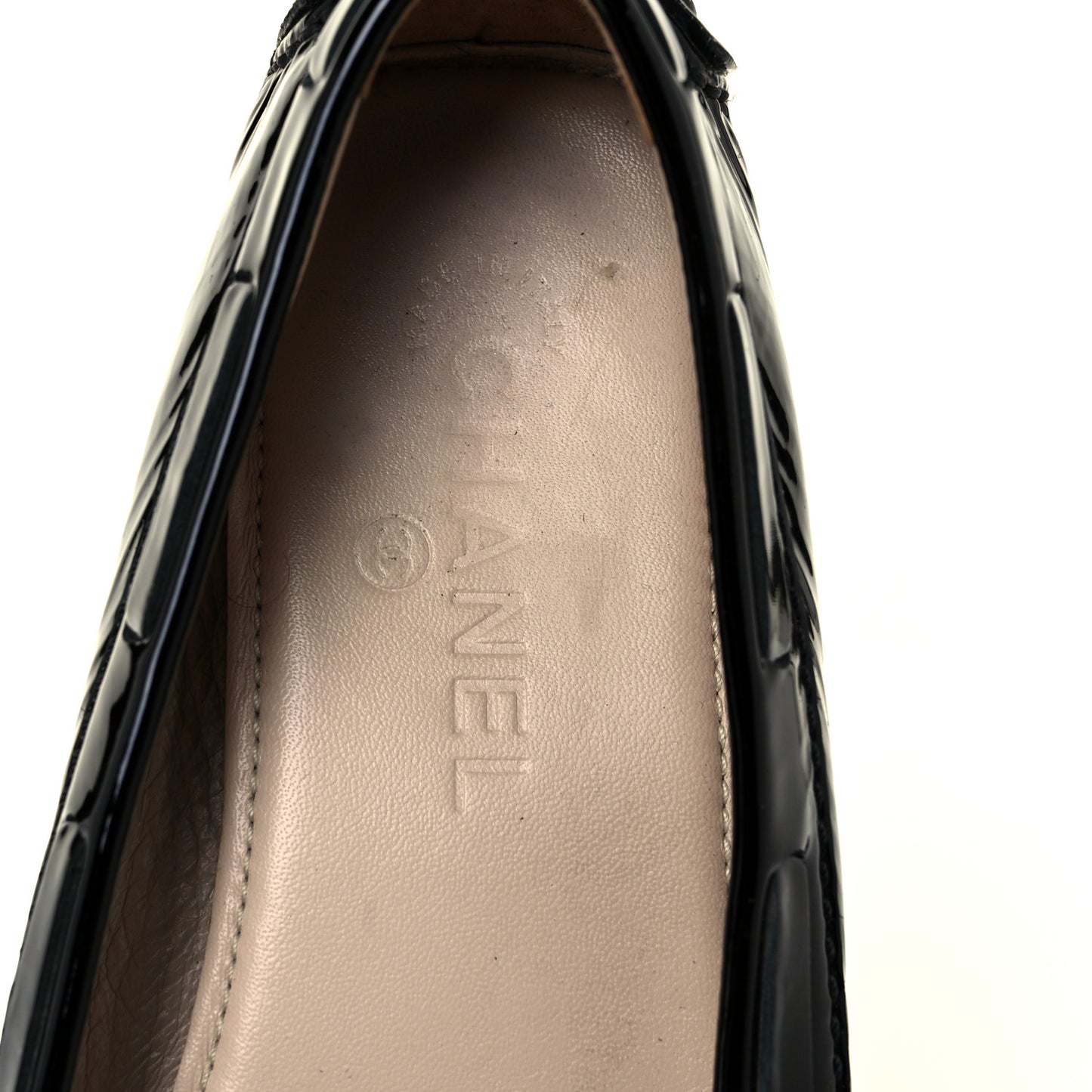 Patent CC Mocassin Loafers 38.5 Black