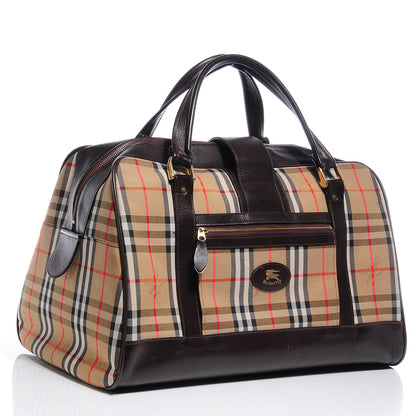 Burberry BURBERRYS Vintage Haymarket Check Carry On Travel Bag 3 of 9