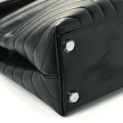 Saint Laurent Calfskin Y Quilted Monogram Large Loulou Chain Satchel Black 10 of 11