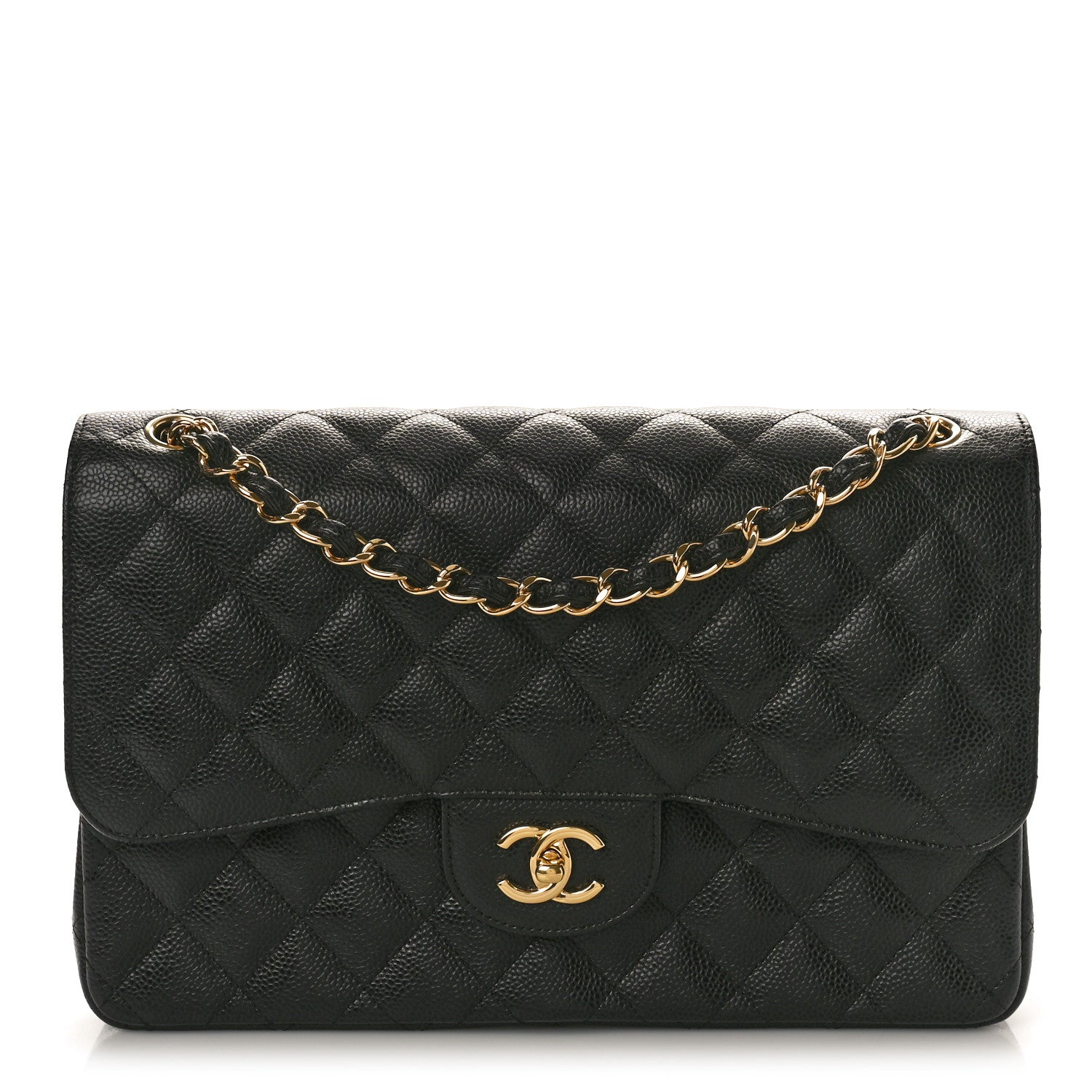 Chanel Caviar Quilted Jumbo Double Flap Black 1 of 10