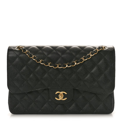 Chanel Caviar Quilted Jumbo Double Flap Black 1 of 10