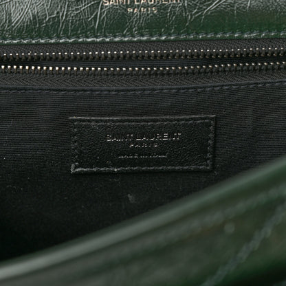 Saint Laurent Crinkled Calfskin Matelasse Monogram Medium Niki Chain Satchel Dark Green 6 of 10