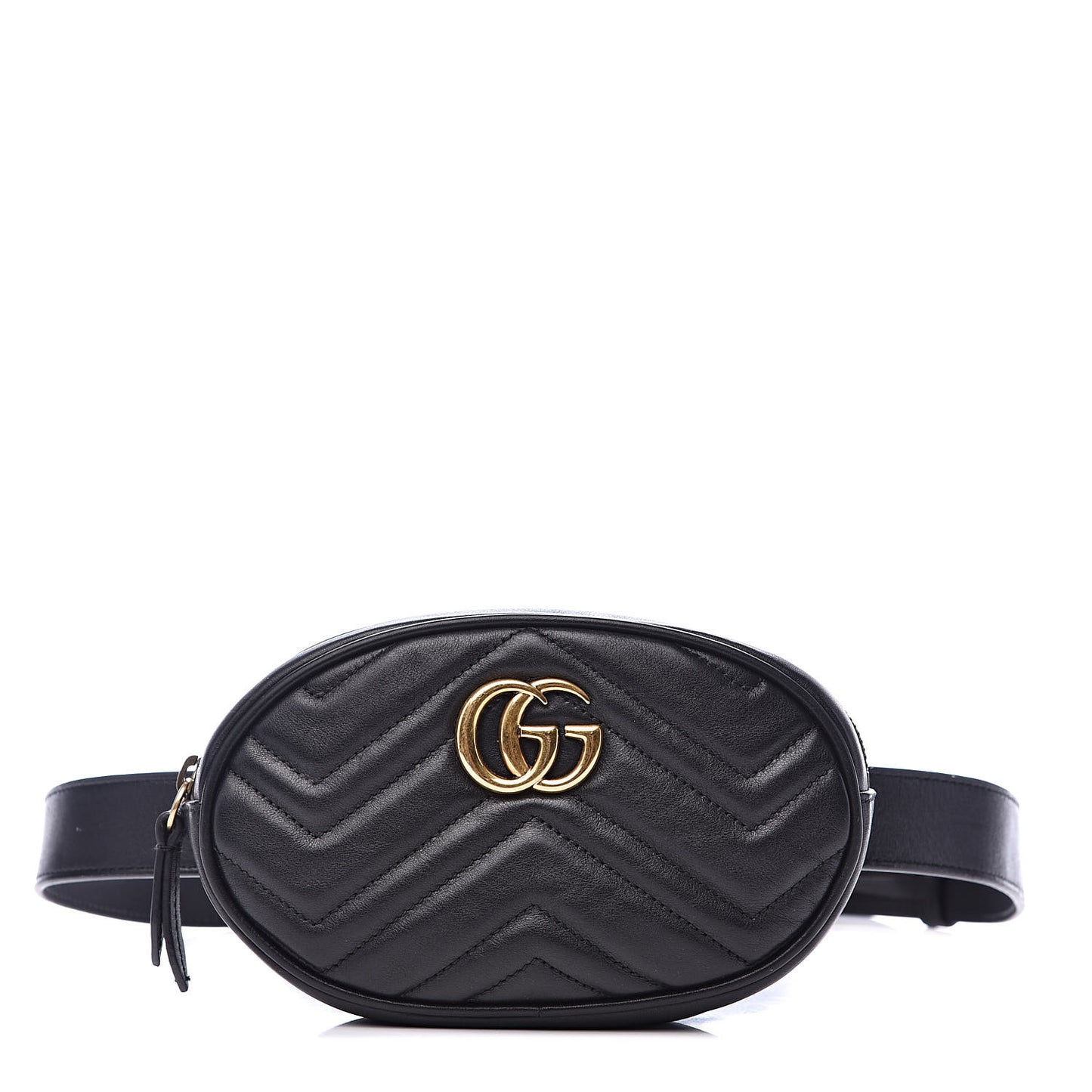 Calfskin Matelasse GG Marmont Belt Bag 85 34 Black