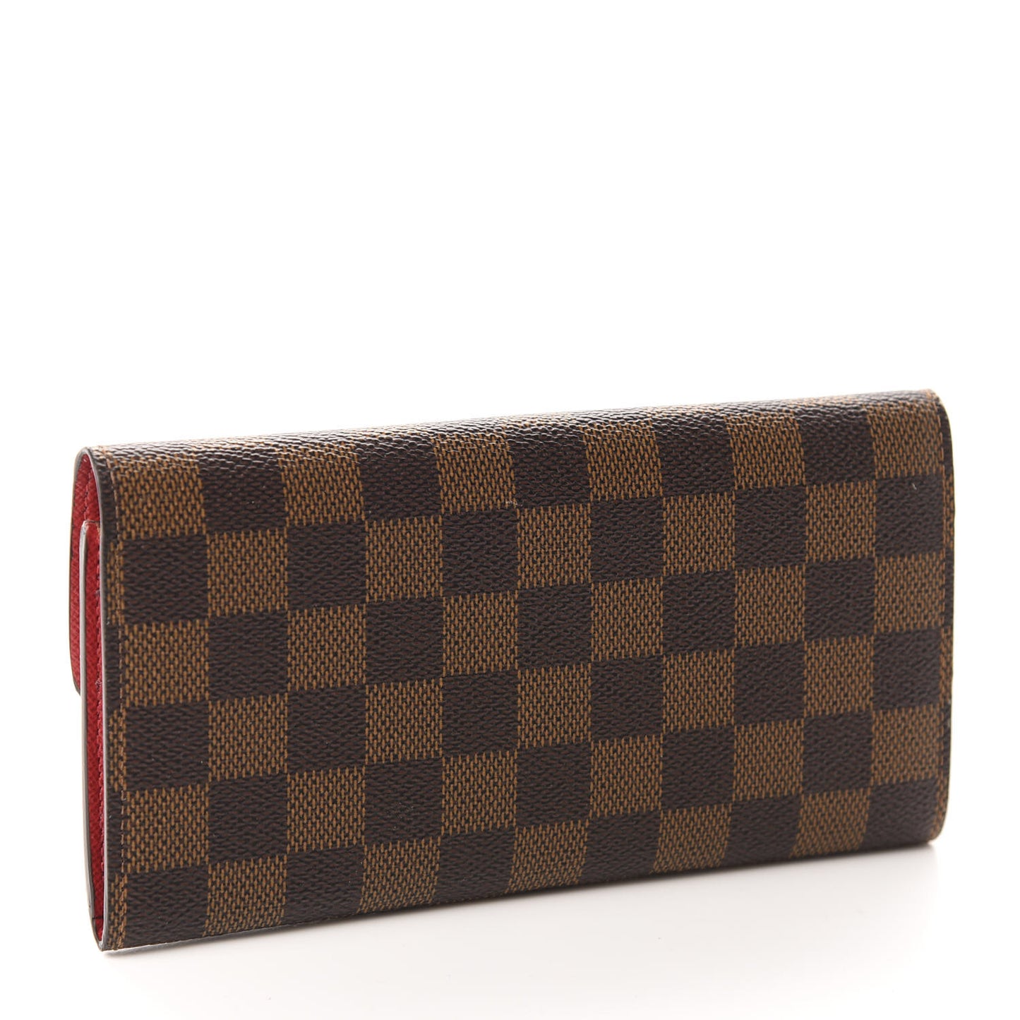 Damier Ebene Emilie Wallet Red