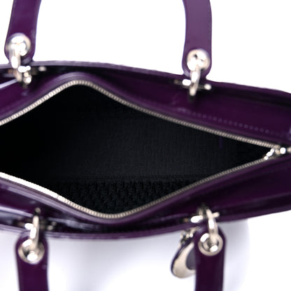 Christian Dior Patent Cannage Large Lady Dior Violet Purple 5 of 11