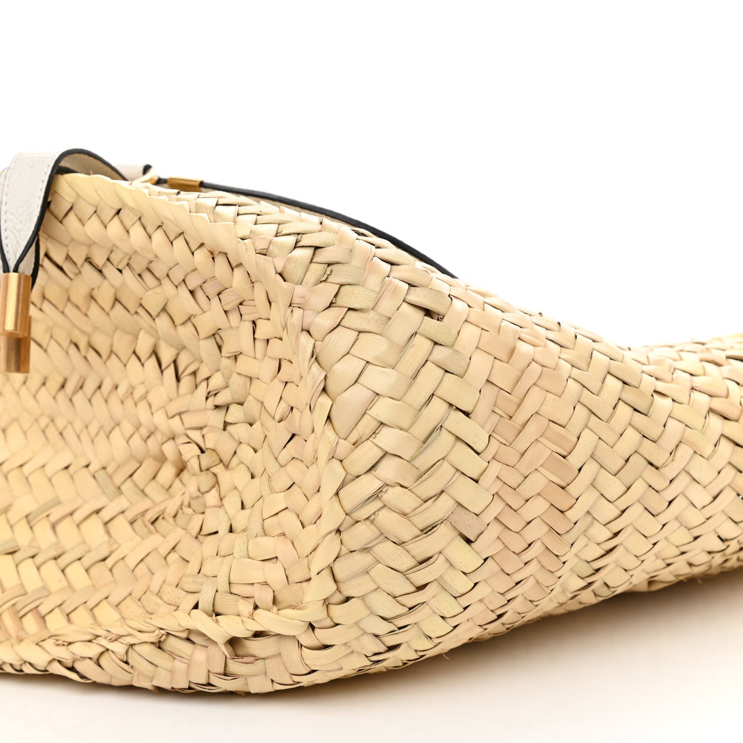 Chloe Raffia Grain Calfskin Medium Marcie Basket White 8 of 8