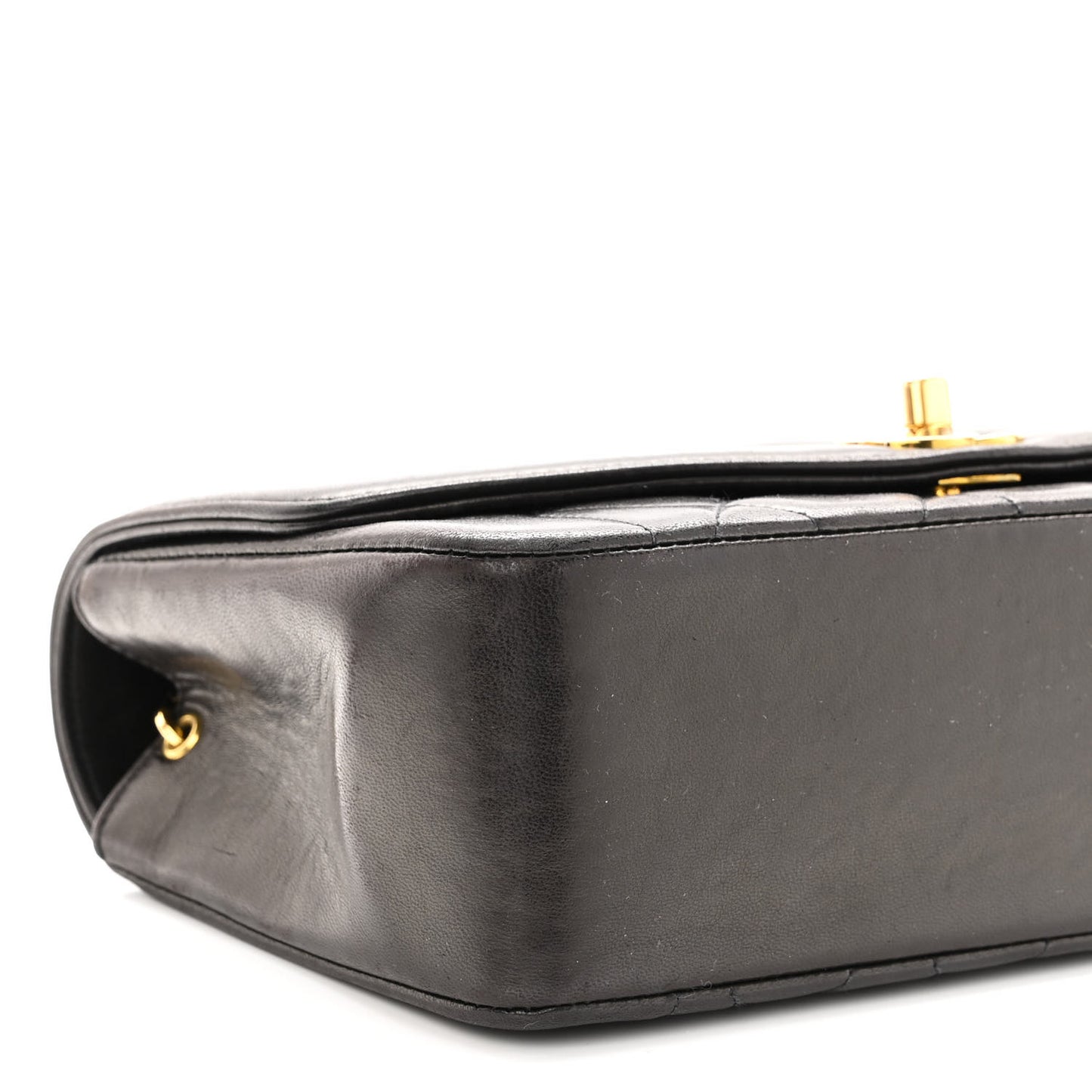 Lambskin Quilted Small Single Flap Black