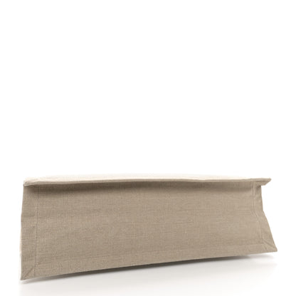 Saint Laurent Linen Calfskin Rive Gauche Tote Optic White 4 of 13