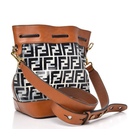 Fendi TPU FF Vitello Aura F is Fendi Grande Mon Tresor Bucket Bag Black Cuoio 3 of 11