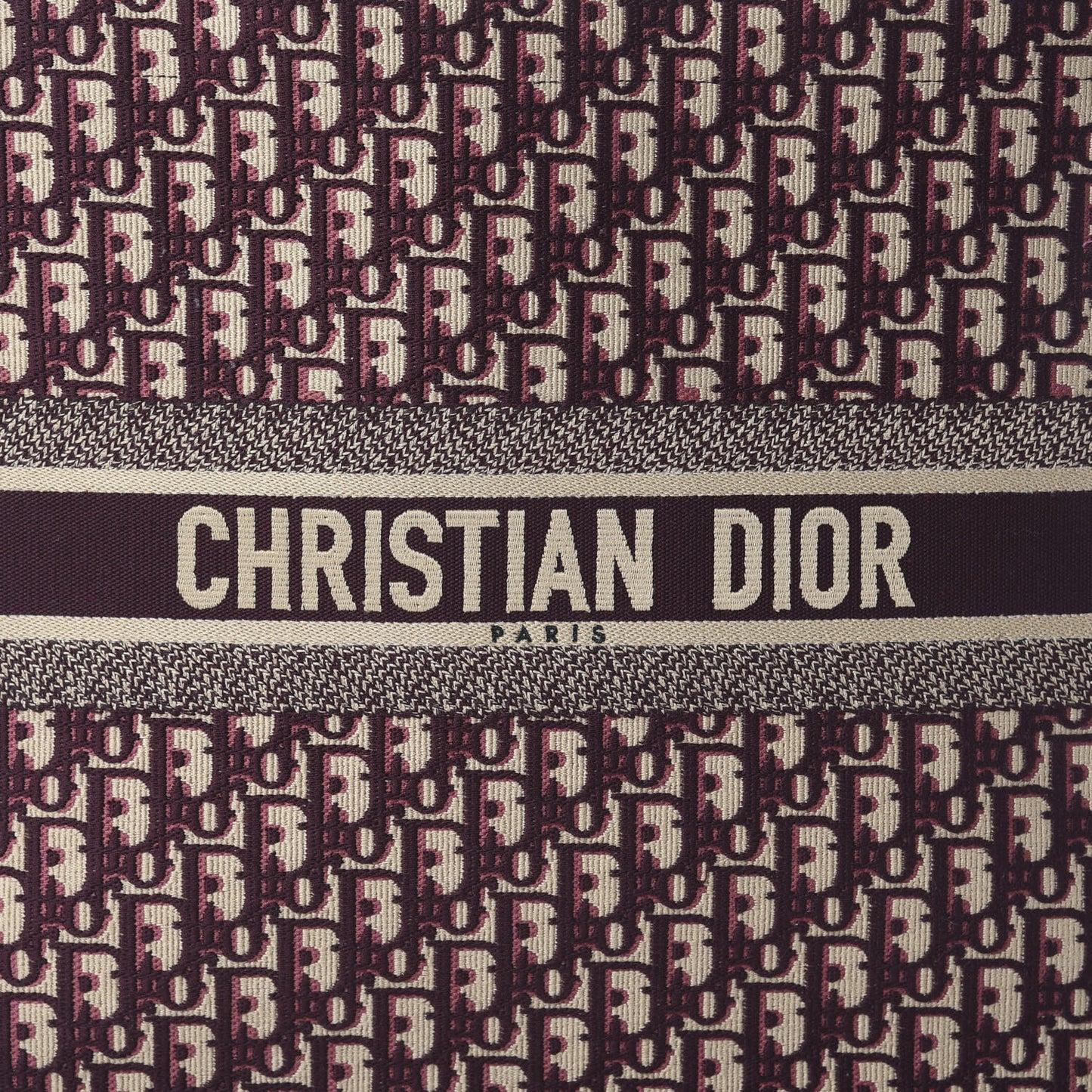 Oblique Large Book Tote Burgundy Multicolor