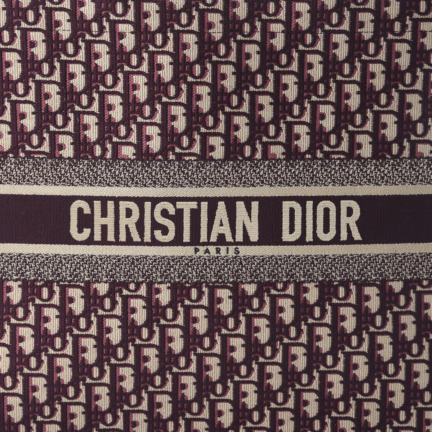 Christian Dior Oblique Large Book Tote Burgundy Multicolor 8 of 8