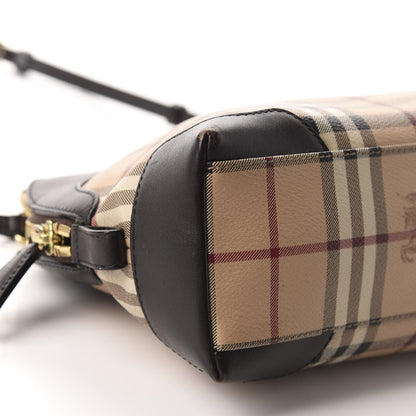 Burberry Haymarket Check Small Primrose Crossbody Bag Chocolate 6 of 12
