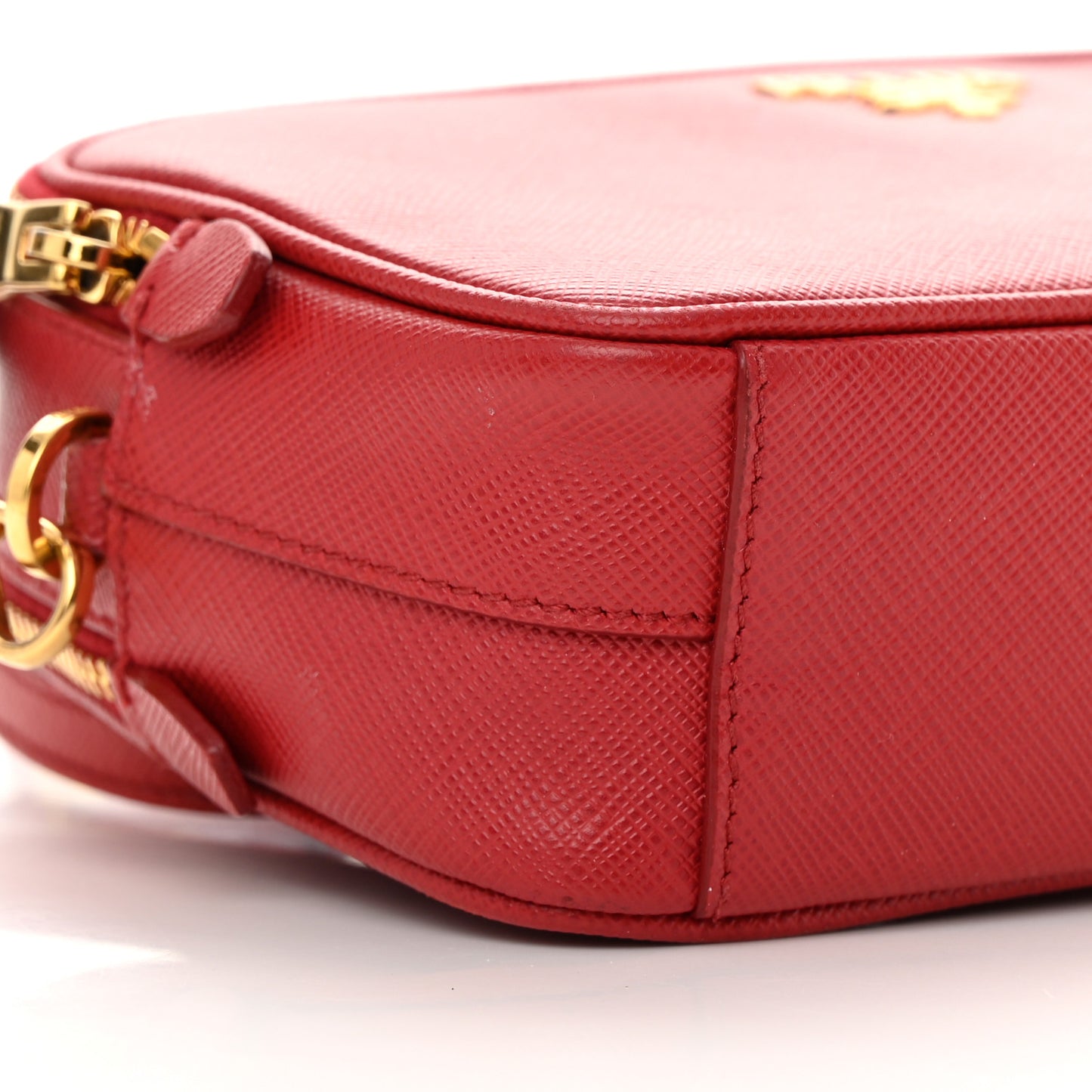 Saffiano Mini Camera Crossbody Fuoco