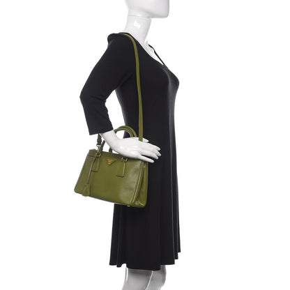 Prada Saffiano Small Galleria Double Zip Tote Edera 2 of 13