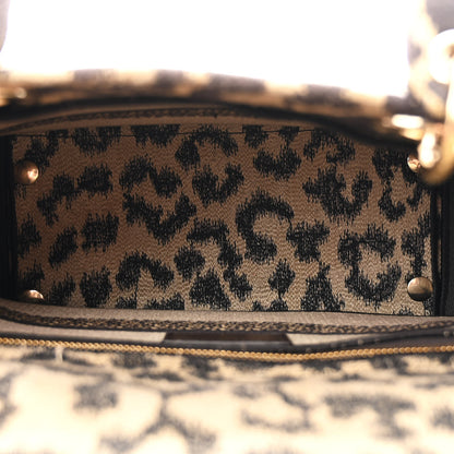 Christian Dior Canvas Medium Mizza Embroidered Lady D-Lite Beige Multicolor 5 of 11