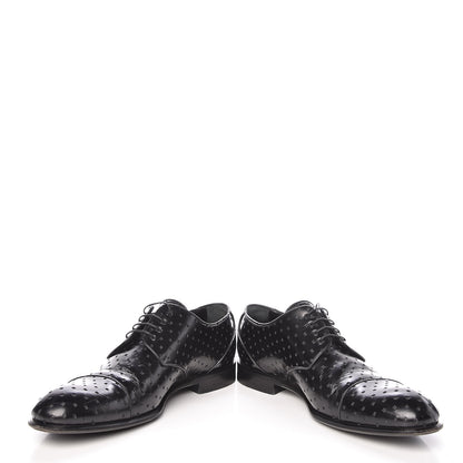 Louis Vuitton Calfskin Mens Mulholland Derby Lace Up Shoes 8 Black 5 of 13
